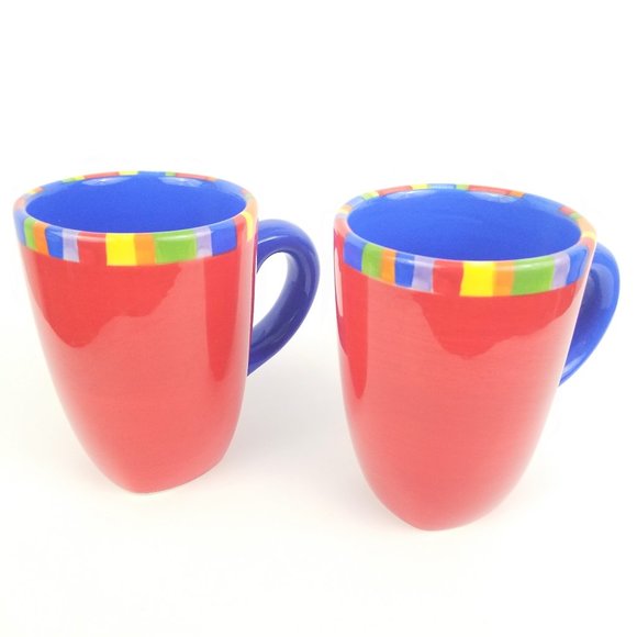Dansk Other - 2 Dansk Caribe Antiqua Stripe Handpainted Mugs
